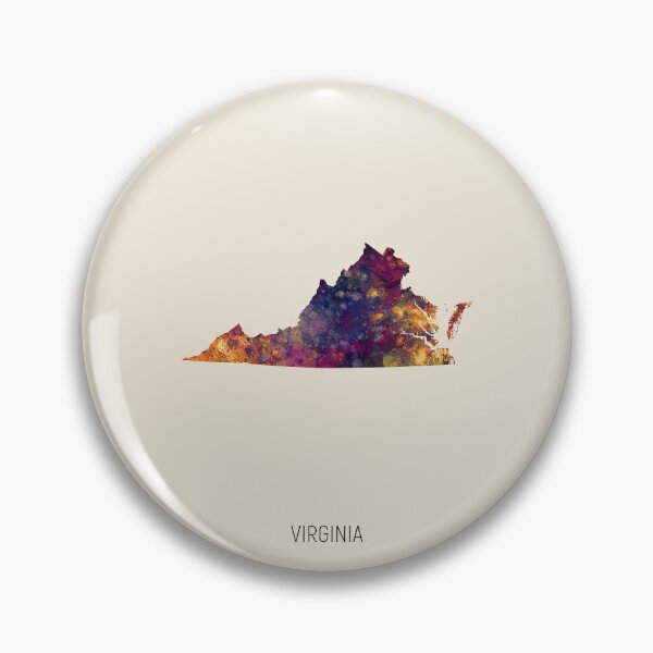 Artikelvorschau, Virginia Watercolor Map entworfen und verkauft von ArtPrints.