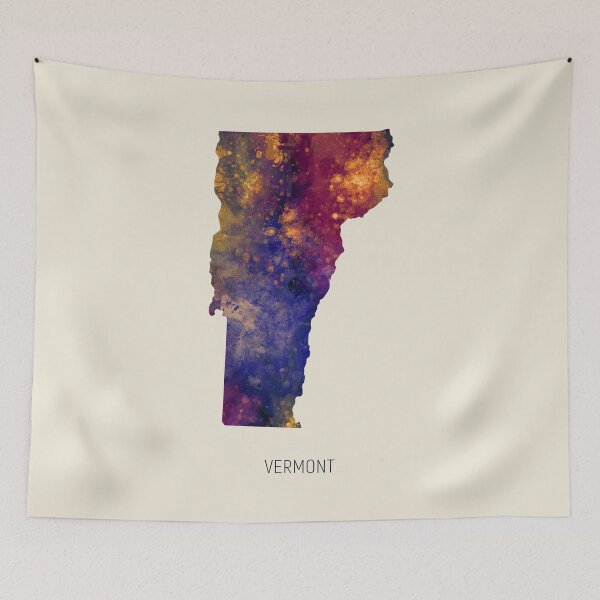 Item preview, Vermont Watercolor Map designed and sold by ArtPrints.