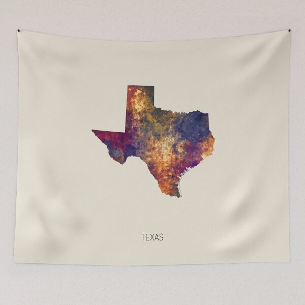 Item preview, Texas Watercolor Map designed and sold by ArtPrints.