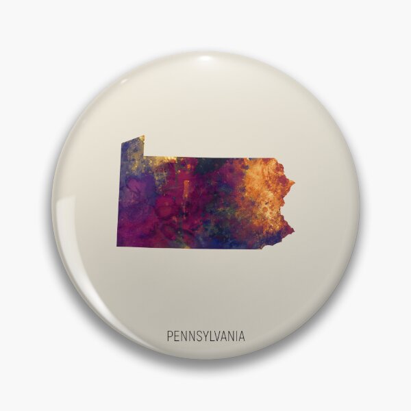 Item preview, Pennsylvania Watercolor Map designed and sold by ArtPrints.