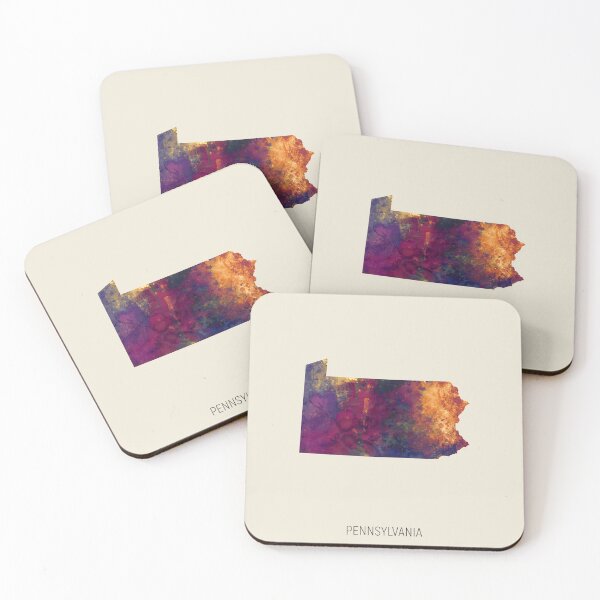 Item preview, Pennsylvania Watercolor Map designed and sold by ArtPrints.