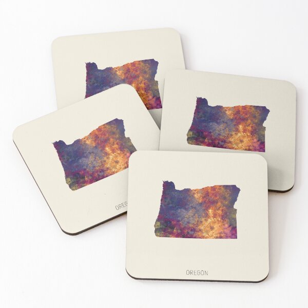 Item preview, Oregon Watercolor Map designed and sold by ArtPrints.