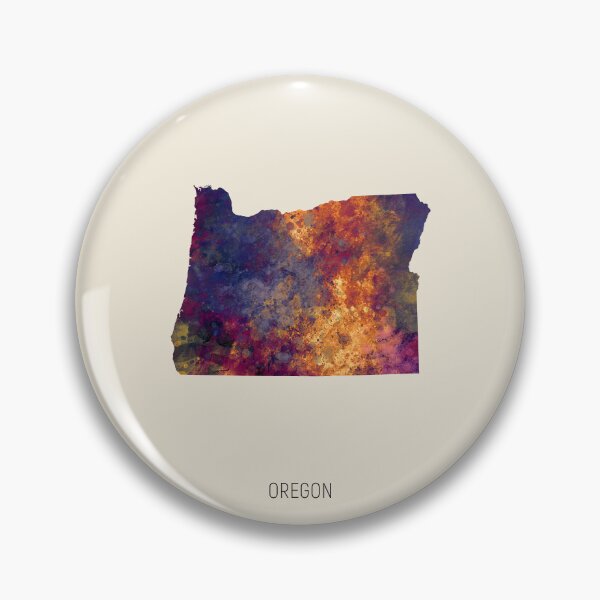 Item preview, Oregon Watercolor Map designed and sold by ArtPrints.