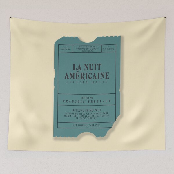 Item preview, La Nuit Américaine, François Truffaut movie poster, Day for night, Effetto Notte, french new wave film print designed and sold by Spallutos.
