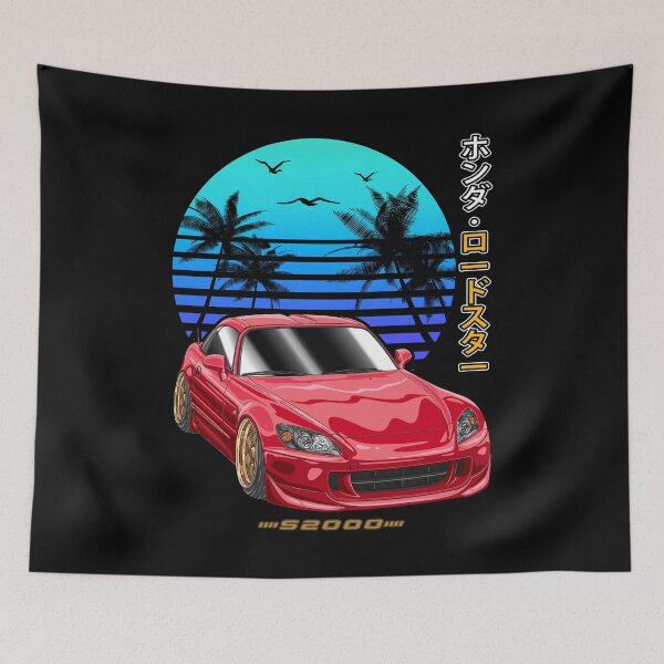 Item preview, JDM Red Honda S2000 Roadster Sunset Palm Beach designed and sold by JDM Guyvit.