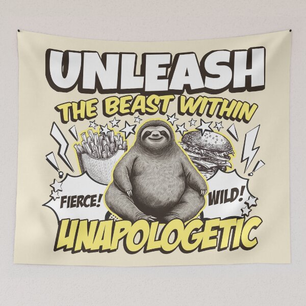 Item preview, Unleash The Beast Within Thicc Sloth designed and sold by CarpeDiem96.