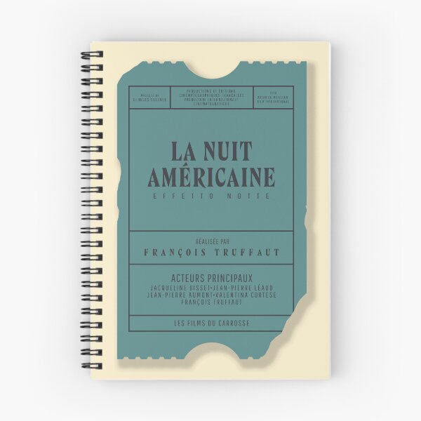 Item preview, La Nuit Américaine, François Truffaut movie poster, Day for night, Effetto Notte, french new wave film print designed and sold by Spallutos.