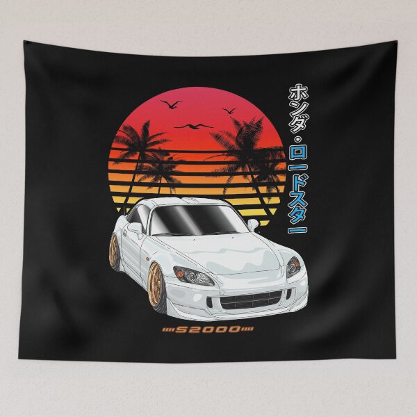 Item preview, JDM White Honda S2000 Roadster Sunset Palm Beach designed and sold by JDM Guyvit.