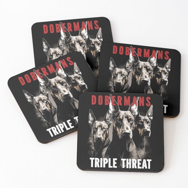 Item preview, Dobermans Triple Threat – Doberman Trio Perfect Gift For Doberman Lover designed and sold by MadeByRobots.