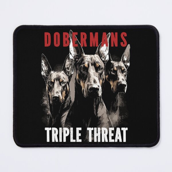 Item preview, Dobermans Triple Threat – Doberman Trio Perfect Gift For Doberman Lover designed and sold by MadeByRobots.