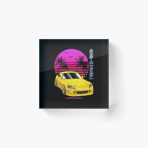 Item preview, JDM Yellow Honda S2000 Roadster Sunset Palm Beach designed and sold by JDM Guyvit.