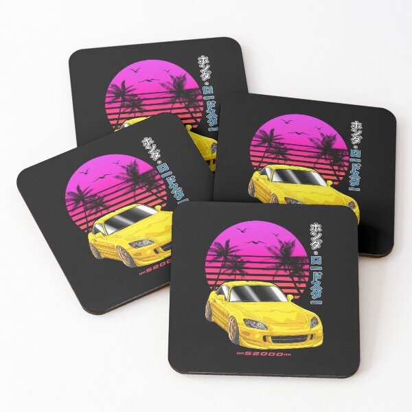 Item preview, JDM Yellow Honda S2000 Roadster Sunset Palm Beach designed and sold by JDM Guyvit.