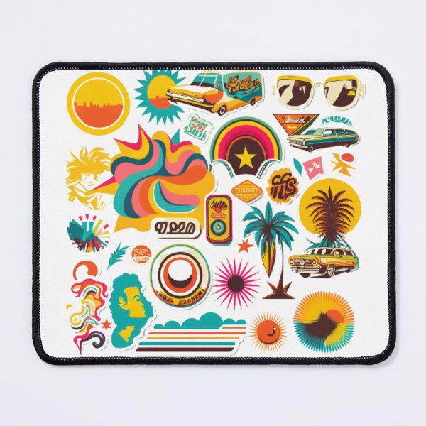 Item preview, trendy 1970s retro style stickers 3 designed and sold by Prototyp.