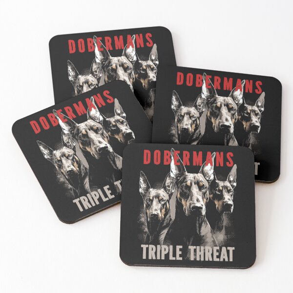 Item preview, Dobermans Triple Threat – Doberman Trio Perfect Gift For Doberman Lover designed and sold by MadeByRobots.