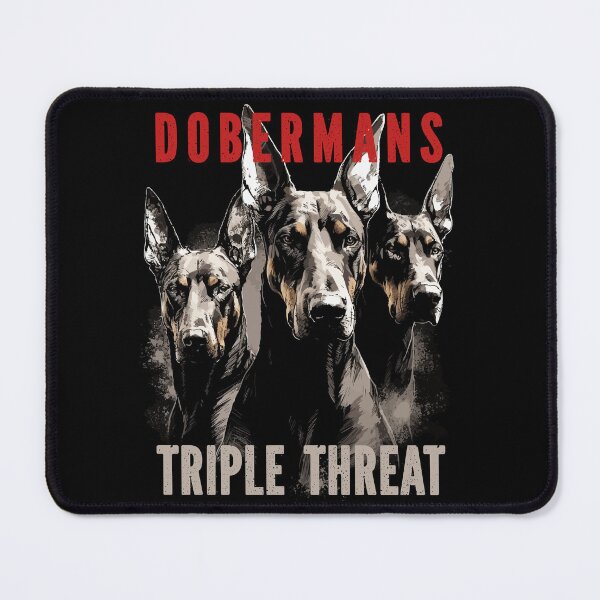 Item preview, Dobermans Triple Threat – Doberman Trio Perfect Gift For Doberman Lover designed and sold by MadeByRobots.