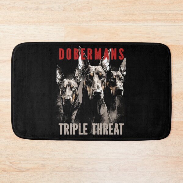 Item preview, Dobermans Triple Threat – Doberman Trio Perfect Gift For Doberman Lover designed and sold by MadeByRobots.