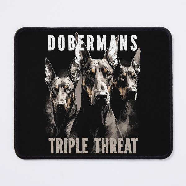 Item preview, Dobermans Triple Threat – Doberman Trio Perfect Gift For Doberman Lover designed and sold by MadeByRobots.