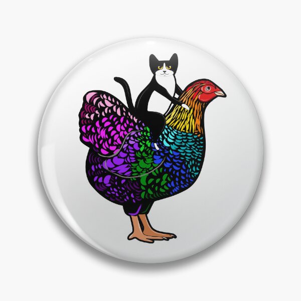 Item preview, Paseo en pollo arcoíris designed and sold by KilkennyCat Art.