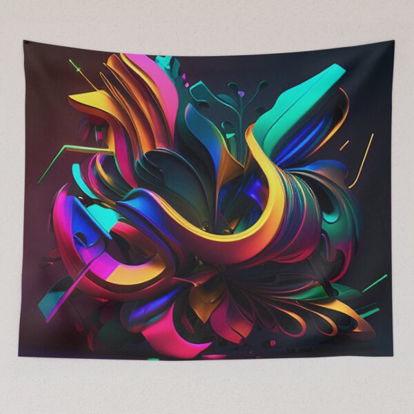 Item preview, colorful neon abstract art designed and sold by YoutShop.