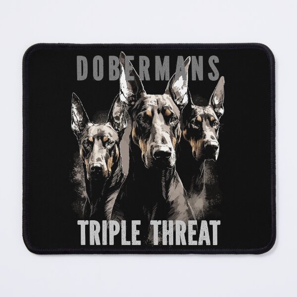 Item preview, Dobermans Triple Threat – Doberman Trio Perfect Gift For Doberman Lover designed and sold by MadeByRobots.