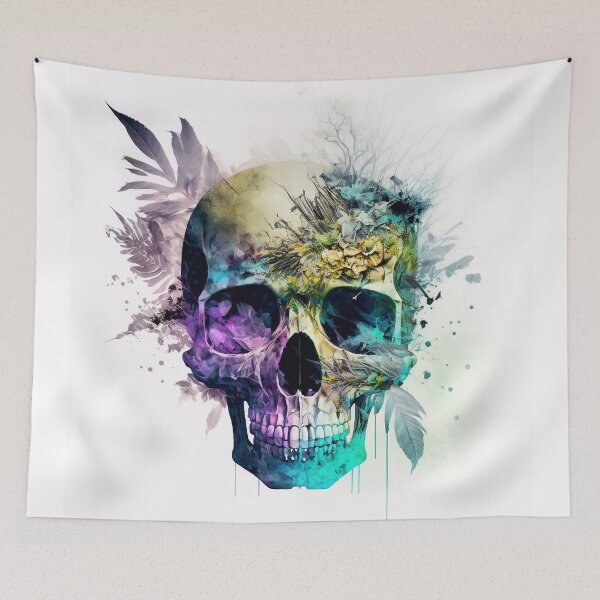 Item preview, Mixed media skull designed and sold by knuppify.