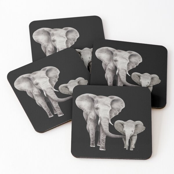 Item preview, Elephant mother and elephant baby  designed and sold by OrsyniArt.