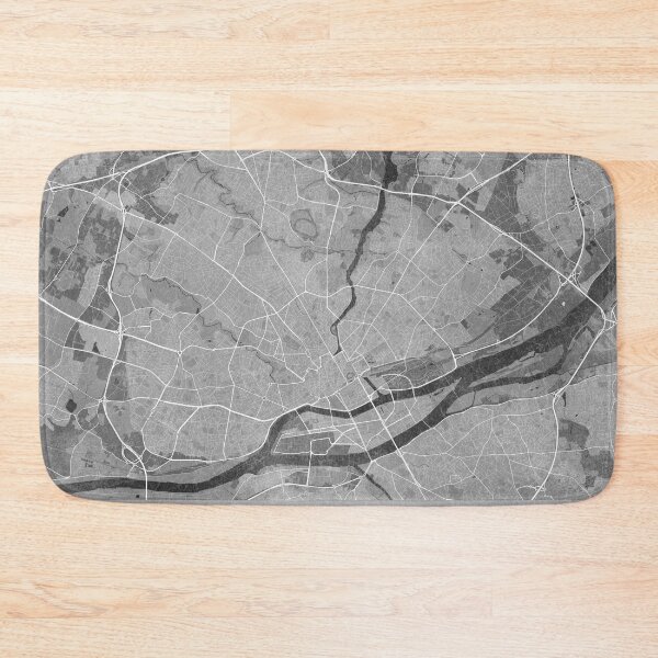 Item preview, Map of Nantes (France) in gray vintage style designed and sold by blursbyai.