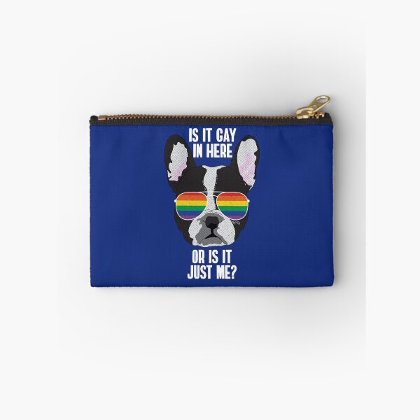 Item preview, IS IT GAY IN HERE OR IS IT JUST ME? - Funny Boston Terrier Dog Gay Pride Flag designed and sold by Lightfield.