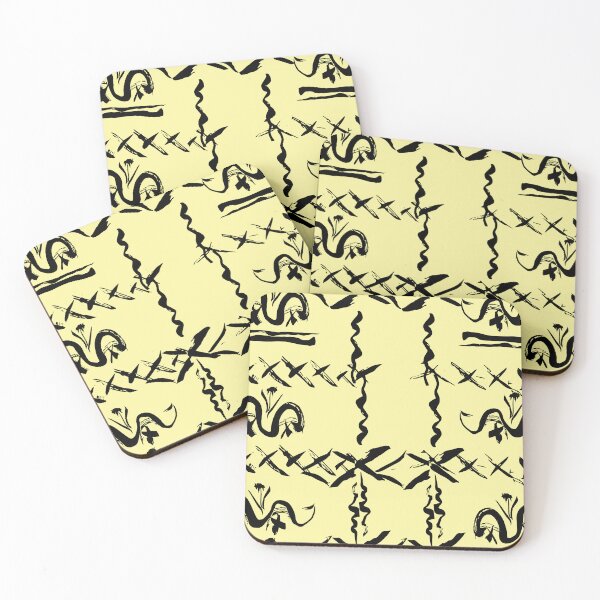 Item preview, PRIMROSE YELLOW AND BLACK FILIGREE designed and sold by ABEBERMANCHUTE.