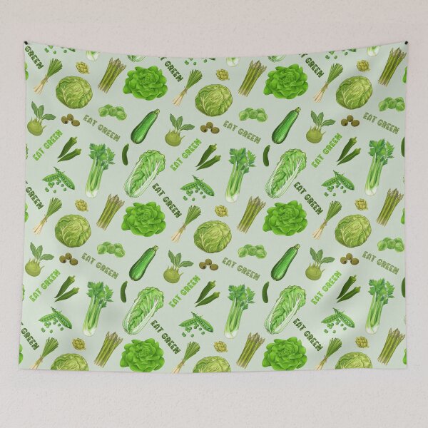 Artikelvorschau, Eat green vegetables pattern entworfen und verkauft von PositiveIdeas.