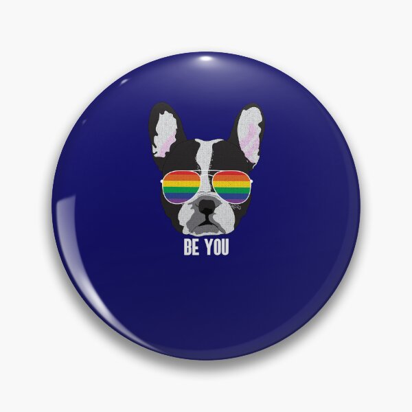 Item preview, BE YOU - Funny Boston Terrier Dog Gay Pride Flag designed and sold by Lightfield.