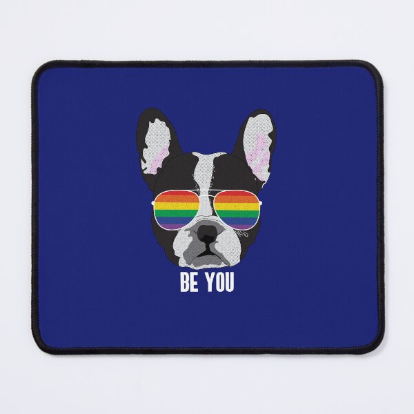 Item preview, BE YOU - Funny Boston Terrier Dog Gay Pride Flag designed and sold by Lightfield.