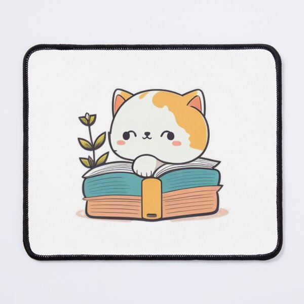 Item preview, sticker cat kawaii books reading 3 designed and sold by Prototyp.