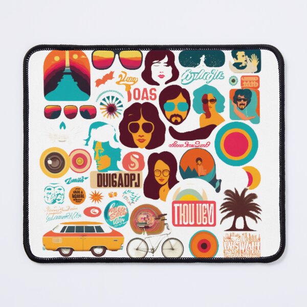 Item preview, trendy 1970s retro style stickers 2 designed and sold by Prototyp.