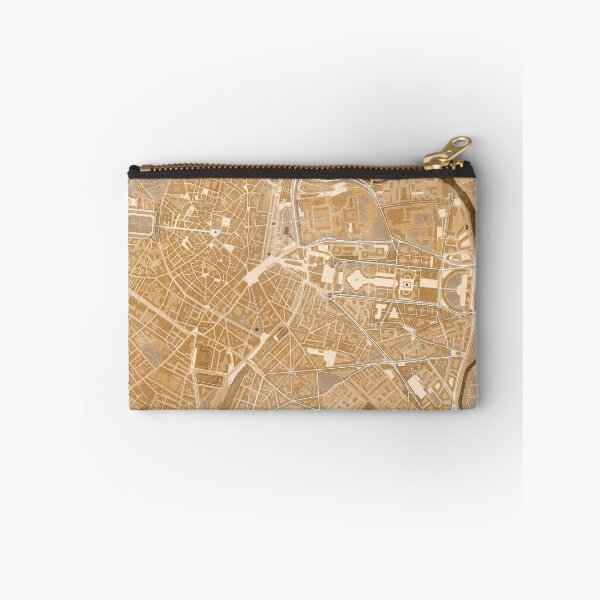 Item preview, Map of Montpellier downtown (France) in sepia vintage style designed and sold by blursbyai.
