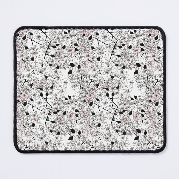 Item preview, Black White and Pink Japanese Cherry Blossom Pattern designed and sold by StudioTokyo.