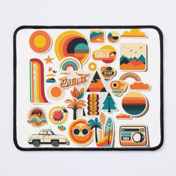 Item preview, trendy 1970s retro style stickers 4 designed and sold by Prototyp.