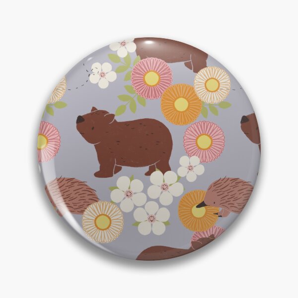 Item preview, Wombat and Echidna Florals designed and sold by The Wattle Studio.