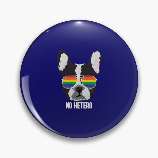Item preview, NO HETERO - Funny Boston Terrier Dog Gay Pride Flag designed and sold by Lightfield.