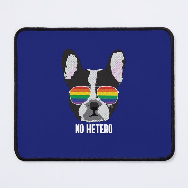 Item preview, NO HETERO - Funny Boston Terrier Dog Gay Pride Flag designed and sold by Lightfield.