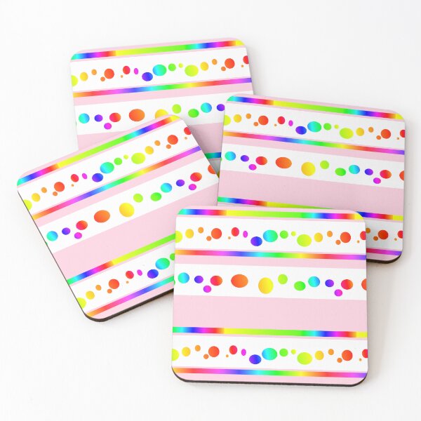 Item preview, Rainbow pink bright abstract dots | Rainbow pink polka dot geometric pattern designed and sold by lausn.
