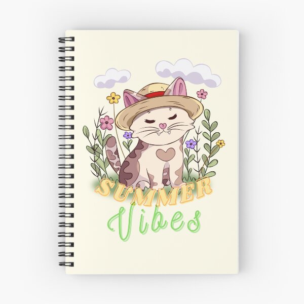 Aperçu de l'œuvre Vibes d'été de chat anime mignon créée et vendue par TheThreePixels.