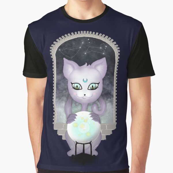 Mystic Miku | Crystal Ball & Zodiac | Navy Graphic T-Shirt
