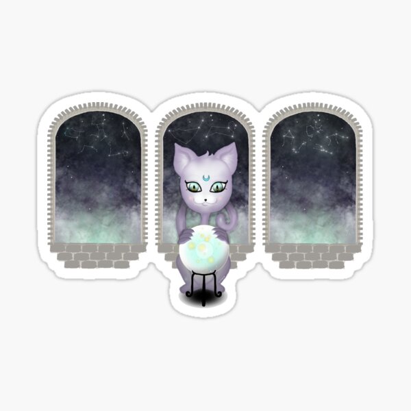 Mystic Miku | Crystal Ball & Zodiac | Navy Sticker