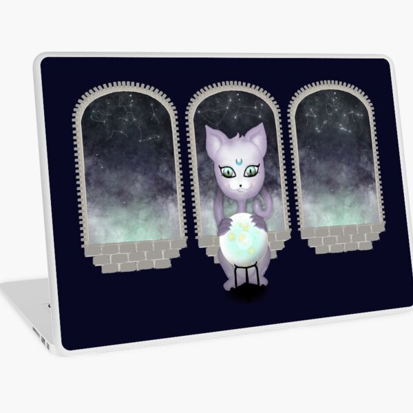Mystic Miku | Crystal Ball & Zodiac | Navy Laptop Skin