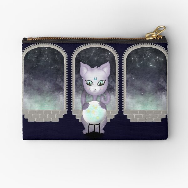 Mystic Miku | Crystal Ball & Zodiac | Navy Zipper Pouch