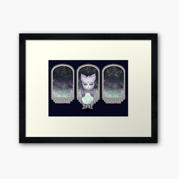 Mystic Miku | Crystal Ball & Zodiac | Navy Framed Art Print