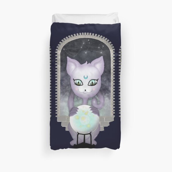 Mystic Miku | Crystal Ball & Zodiac | Navy Duvet Cover