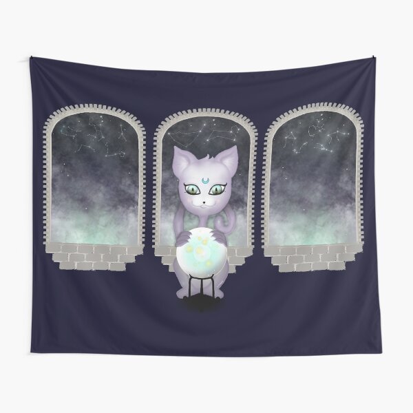 Mystic Miku | Crystal Ball & Zodiac | Navy Tapestry