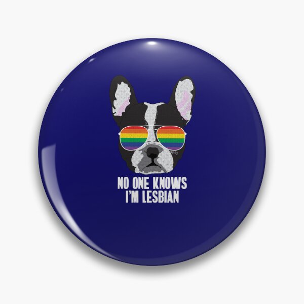 Item preview, NO ONE KNOWS I'M LESBIAN - Funny Boston Terrier Dog Gay Pride Flag designed and sold by Lightfield.